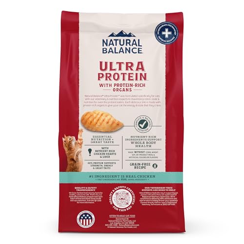 Natural Balance Ultra Protein Dry Cat Food, Real Chicken & Chicken Meal Recipe with Protein-Rich Organs - 3 lbs.