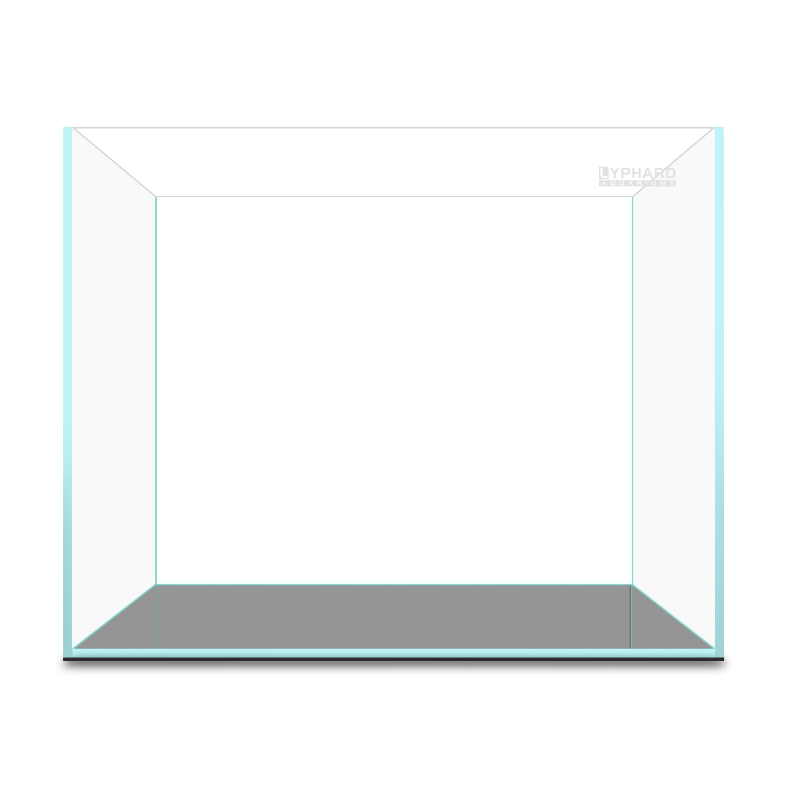 Lyphard Aquariums 9.5 Gallon Rimless Aquarium, Ultra Clear Glass Low Iron Small Fish Tank For Betta, L15.7×W11.8×H11.8 Inches Thickness 5Mm With Eva Foam Mat Included