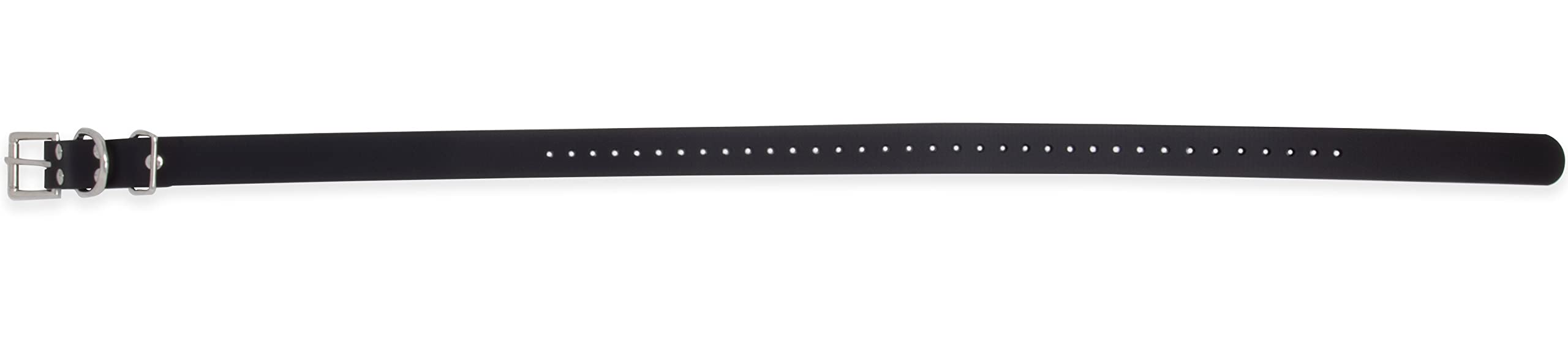 Educator Biothane Dog Collar, Waterproof, Odorproof, Metal Buckle And D Ring, Adjustable For Custom Fit, Cool And Comfortable, For Small, Medium, Or Large Dogs, 1-Inch, Black