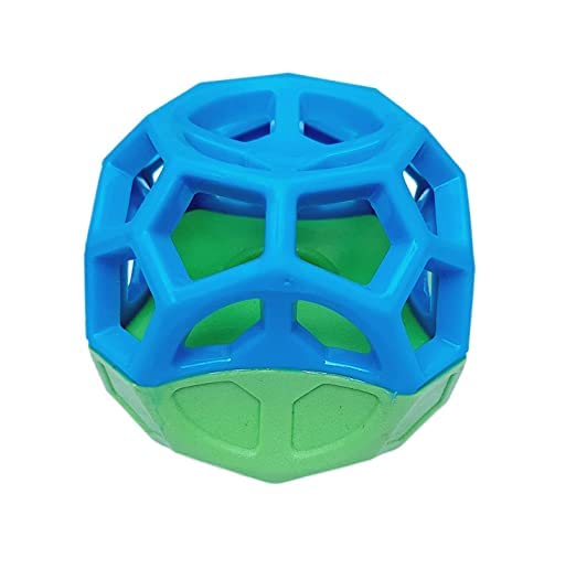 DOG TRUST Aggressive Chewers Large Breed Interactive Pet Squeaky Tough Durable Dog Chew Ball Toy for Medium Dogs with NonToxic 