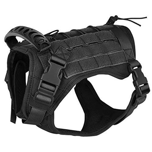 Tactical Service Dog Vest Harness Outdoor Training Handle Water-Resistant Comfortable Military Patrol K9 Dog Harness With Handle