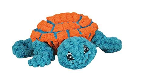 Hugglehounds Ruff-Tex Squeaky Tough Dog Chew Toy All Natural, Turtle, Large