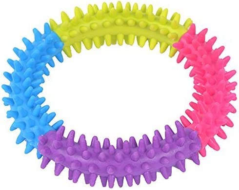 Woofy Pet Rubber Chew Toy  Exercises Teeth Jaws Ring Design Toy For Aggressive Chewer Dogs