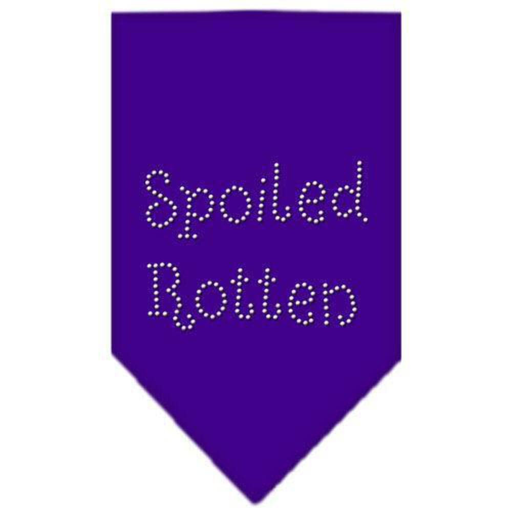 Mirage Pet Products Spoiled Rotten Rhinestone Bandana, Small, Purple