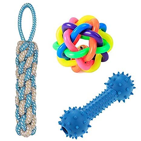 Dog Trust Dog Chew Toys | Pack Of 3 Puppy Teething Toys Puppy Chew Toys  Rope Dog Toy  Small Dog Toys  Dog Toy Pack  Dog To