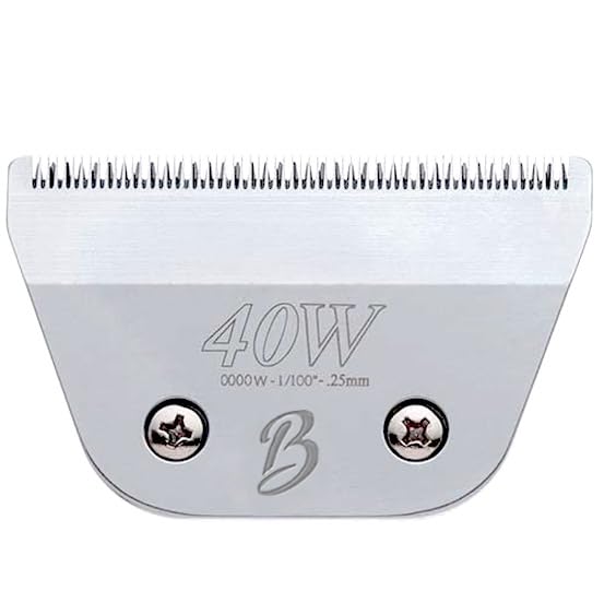 Bucchelli Detachable A Series Wide 40 Blade Dog Grooming Clipper Blades Cuts Length 1/100'' 0.25Mm Japanese High Carbon Steel Do