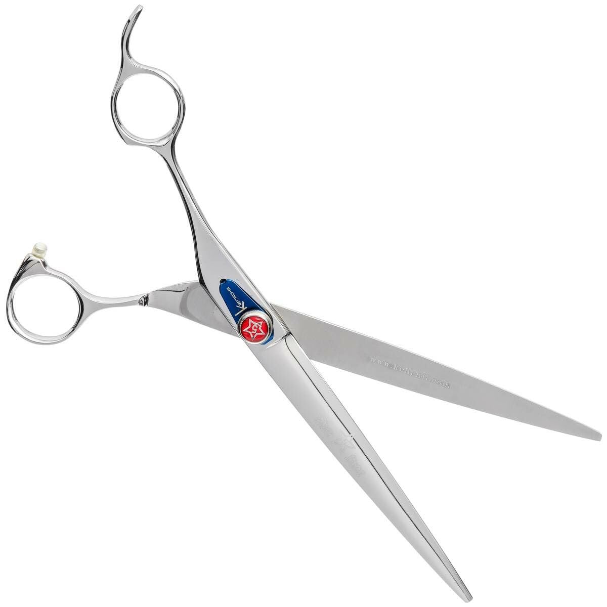 Kenchii Five Star Offset Lefty Professional Dog Grooming Shears, 8 Inch Straight Shears, Light Weight, Heavy Duty Pet Grooming Scissor For Dogs, Cats