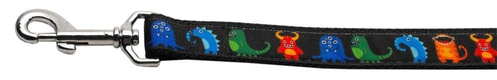 Pet Dog and Cat Nylon Collar or Leash, "Black Monsters" 3/8" w x 6 ft. leash
