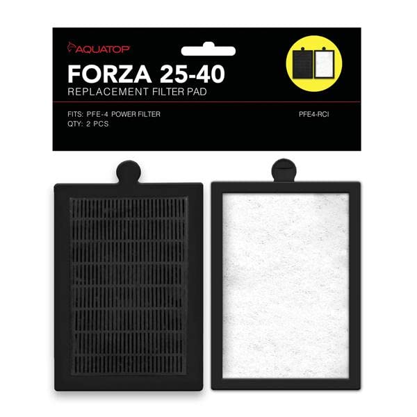 Aquatop Replacement Filter Cartridge With Activated Carbon For Forza Pfe-4, Contains 2 Pieces, Pfe4-Rci