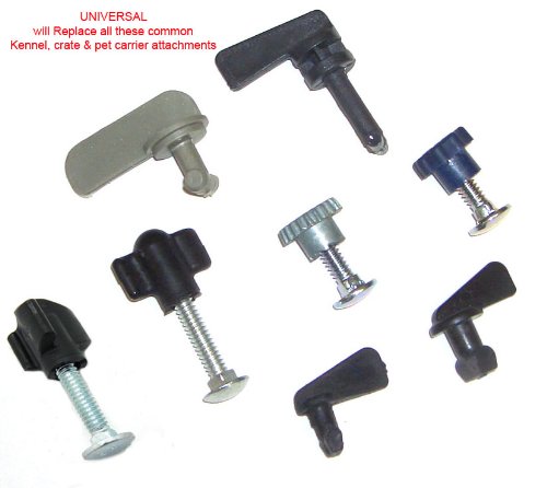Fasten Tight Silver Kennel Hardware - 12 Pack Metal Replacement Fasteners for Pet Carriers - Universal Fit Nuts & Bolts