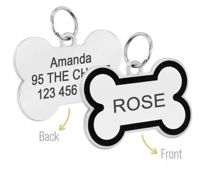 Coolliant Personalized Dog Id Tags - Laser Engraved, Bone-Shaped, Large: Purple