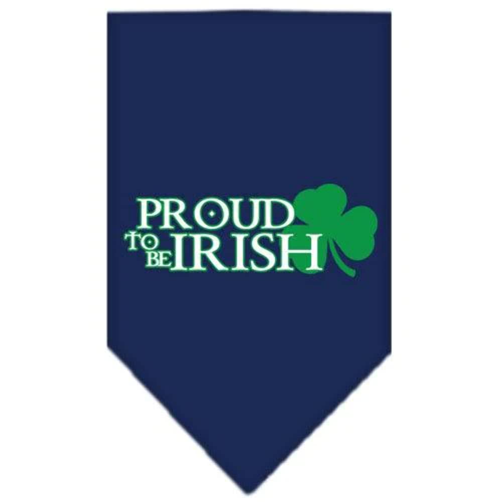 Pet and Dog Bandana Screen Printed, &quot;Proud To Be Irish&quot; Light Pink Large