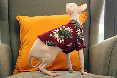 Ct Coutudi Hawaiian Dog Shirts Aloha Dog Shirt Pet Summer Cool Summer Flower Pineapple Shirt For Small To Medium Puppy Cat Dog