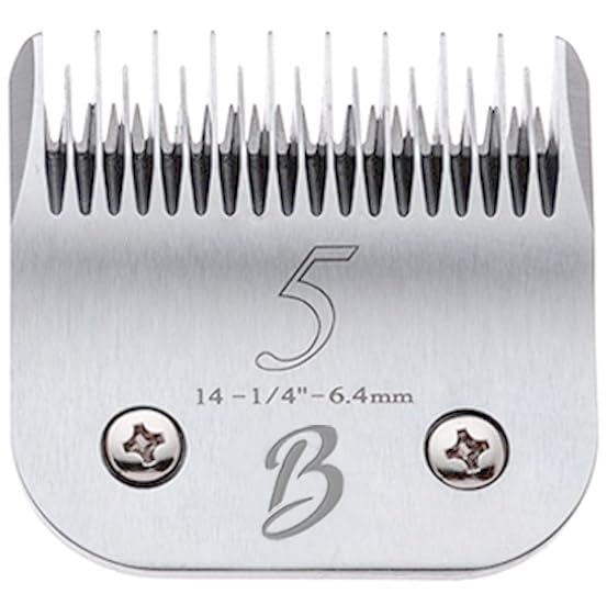 Bucchelli Detachable A Series 5 Blade Dog Grooming Skip Tooth Cuts Length 1/4' - 6.4Mm Japanese High Carbon Steel Dog Clippers 
