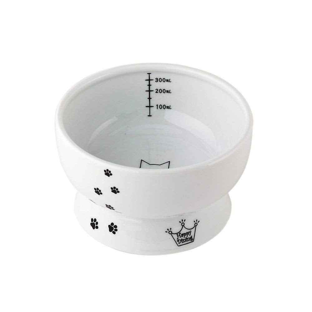 Raised Cat Bowls and Double Dining Tray Set (Cat)