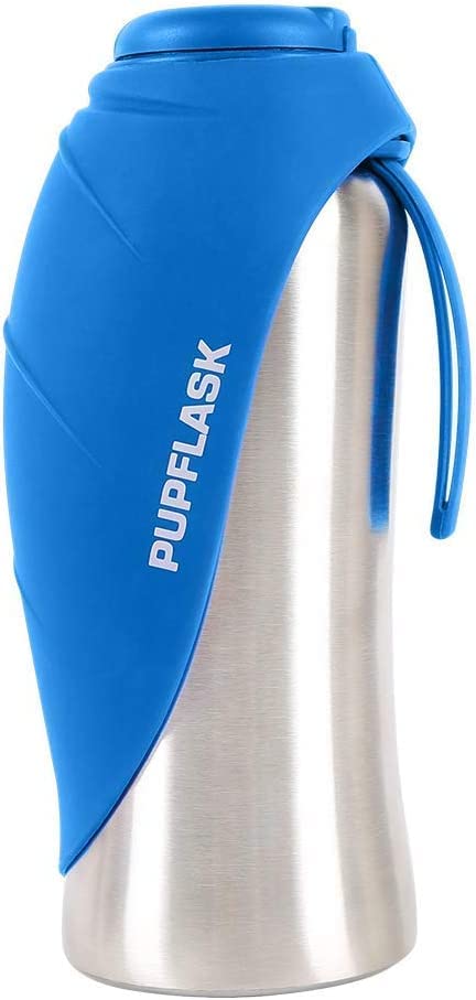 Pupflask Large Dog Water Bottle | 27 Or 40 Oz Stainless Steel | Convenient Pet Water Dispenser | Portable Puppy Travel Water Bow