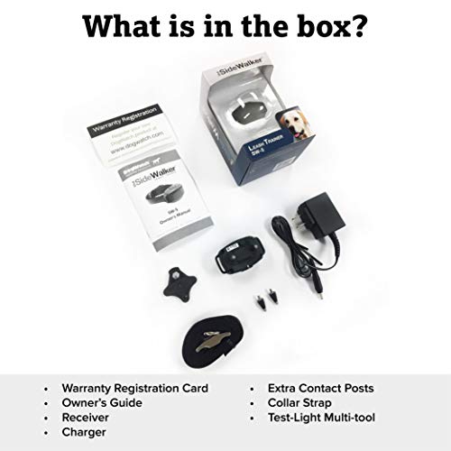 DogWatch SW-5 Black Dog Leash Trainer - No Pull Electronic Collar, 3 Static Levels, Vibration, Rechargeable, Waterproof, All Sizes