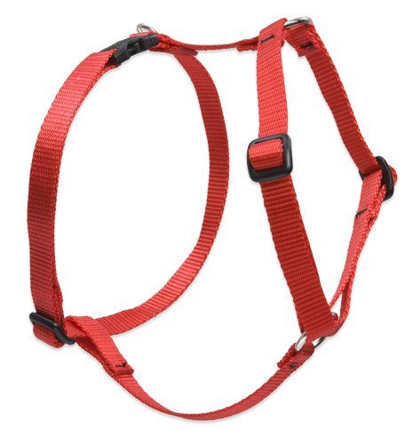 Lupinepet Basics 1' Red 20-32' Adjustable Roman Dog Harness For Medium Dogs