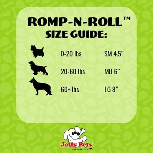 Jolly Pets Romp-N-Roll Rope And Ball Dog Toy, 4.5 Inches/Small, Purple, 4.5-Inch Romp-N-Roll, Purple