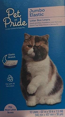 Pet Pride Jumbo Elastic Litter Box Liners (Single Box)