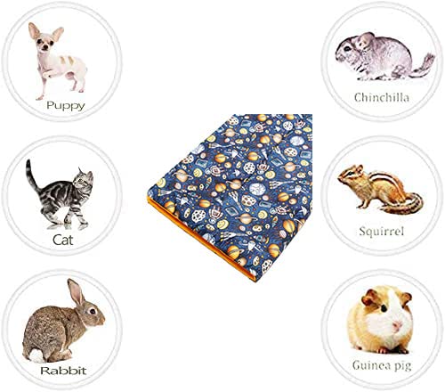 Kameiou Space Rocket Polar Fleece Guinea Pig Cage Liner Bedding For Small Animals Bed Chinchilla Rat Hedgehog Polar Fleece Bunny