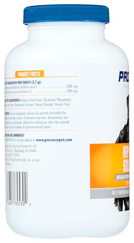 ProSense Glucosamine Tablets for Dogs, Regular Strength, 60 Count, Plastic, Model P-82530
