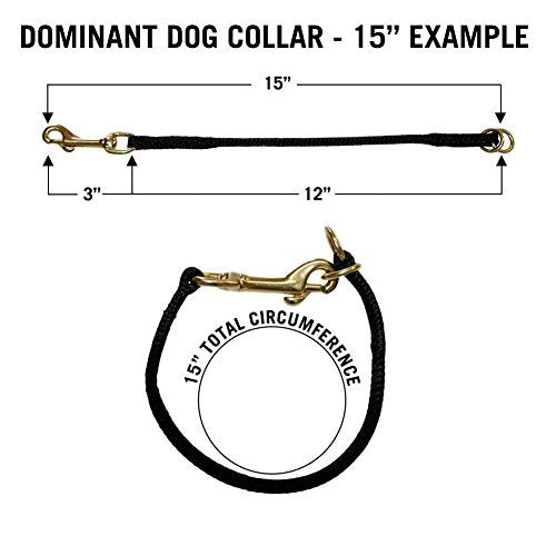 Redline K-9 Nylon Dominant Dog Choke Collar Light Blue, 16 Inch