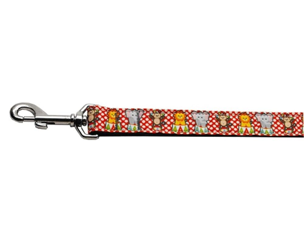 Pet Dog & Cat Nylon Collar or Leash, "Circus Smirkus" 5/8" w x 4 ft. leash