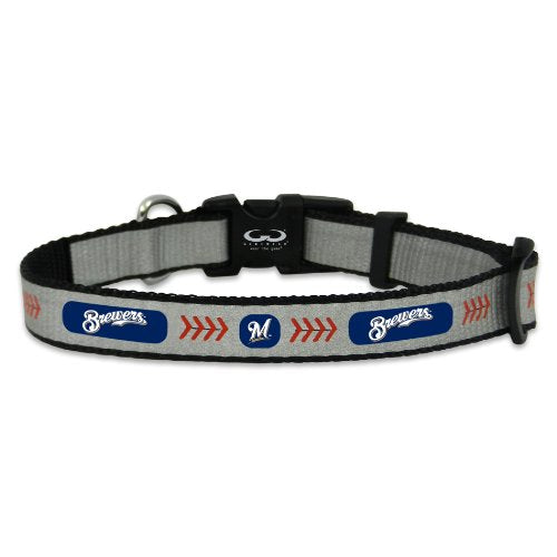 Mlb Milwaukee Brewers Baseball Pet Collar, Toy, Reflective