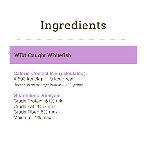 Herbsmith Smiling Dog Treats - Freeze Dried Wild Caught Whitefish - Thats 100% it - 1.76 Ounce