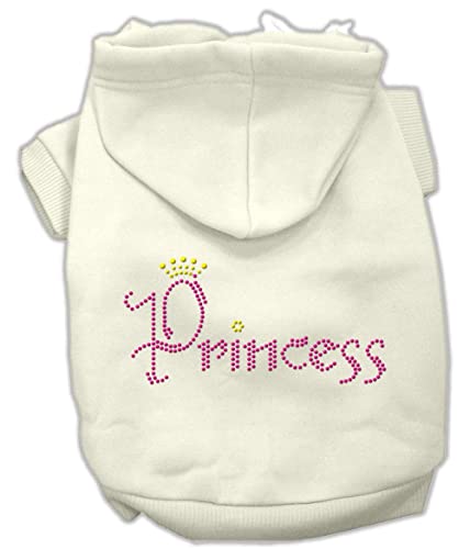 Mirage Pet Products Princess Rhinestone Hoodies, Size 16, Black