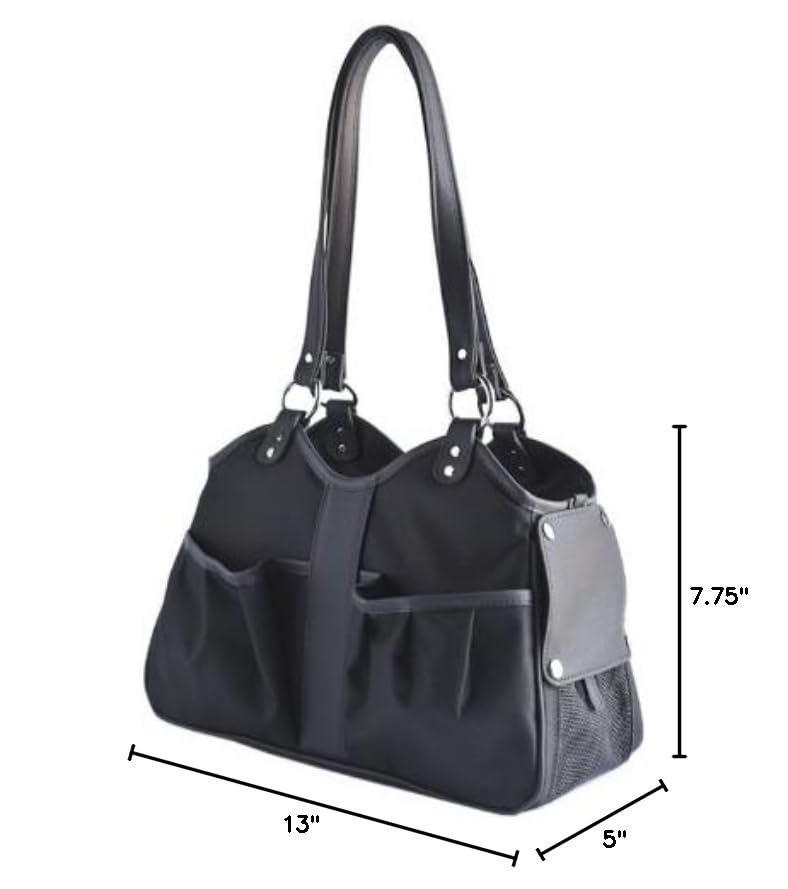 Petote Metro Classic Dog Carrier, Black Sable, Petite