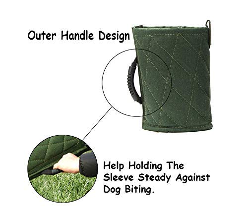 Dog Bite Sleeve Training Large Dogs, Fits Pitbull German Shepherd, K9, Ipo, Best For Young Dogs Puppy Playing Biting Tugging Toy Interactive Play - Green