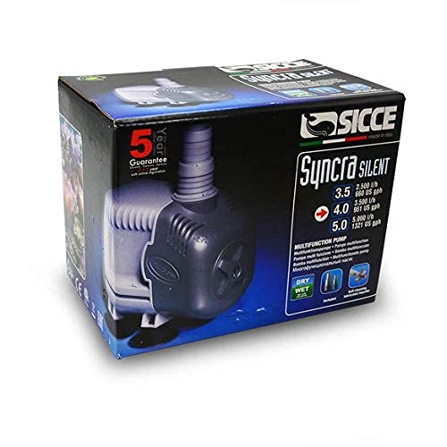 SICCE Syncra Silent 4.0 Multifunction 951 GPH Submersible Water Pump | Italian Made 85W Ultra Quiet Durable Aquarium Fish Tank,