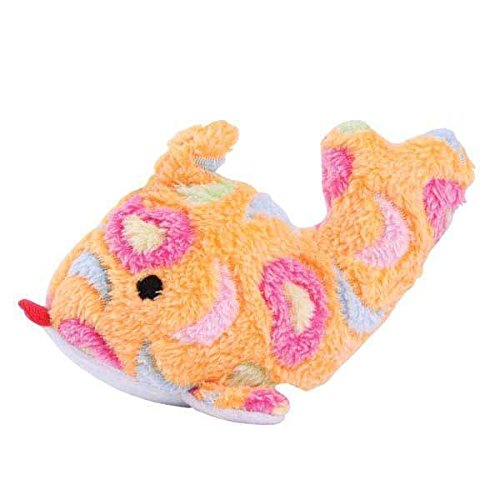 Zanies Sea Charmers Dog Toys Ocean Creature Squeak Toy Seahorse Fish Stingray Sets Too (Peach Fish)
