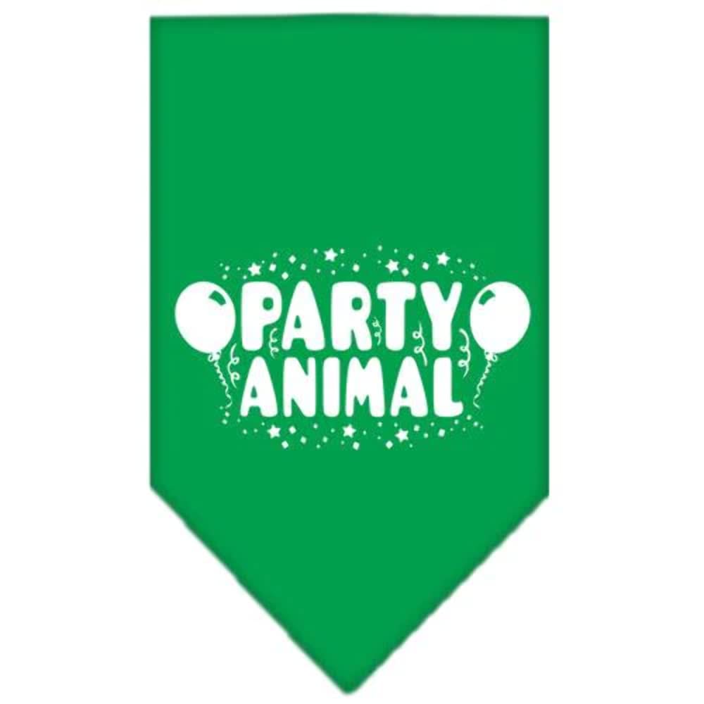 Pet and Dog Bandana Screen Printed, "Party Animal" Purple Large