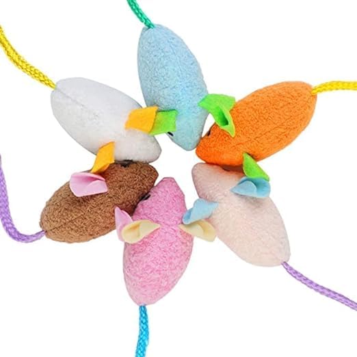 Meenamart.Com Cat Toy Cotton Mouse, Playing I Funny Cat And Kitten Toy Mouse Novelty Biteproof Pet Catnip Toy(Pack Of 4)