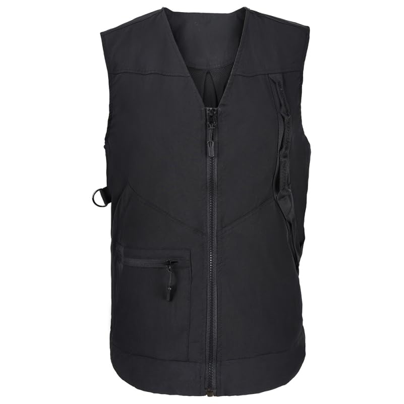 Dog Handler Training Vest With Multi Pockets, Pet Trainer Clothes Black Trainer Vest With Adjustable Waist, Lightweight And Brea