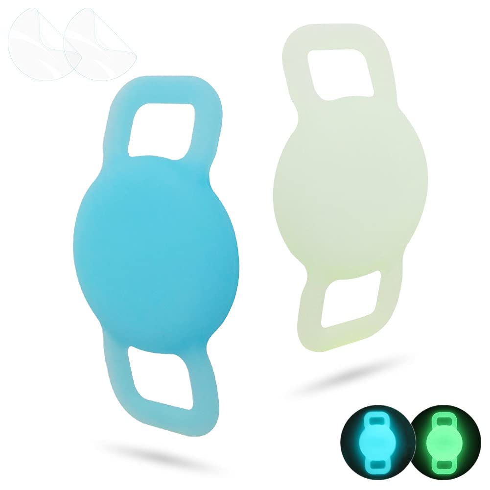 Whalezon Airtag Cat Collar Holder, Small Air Tag Dog Collar Holder Compatible With Apple Tag, Anti-Lost Pet Tracker Cases Fit On