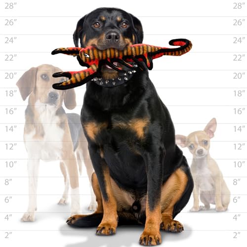 Tuffy - World'S Tuffest Soft Dog Toy - Desert Scorpion - Squeakers - Multiple Layers. Made Durable, Strong & Tough. Interactive Play (Tug, Toss & Fetch). Machine Washable & Floats (Regular)