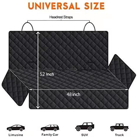 JSTHT Dog Car Seat Covers for Back Seat Waterproof Bench Seat Cover Protector Nonslip Durable Soft Pet Back Seat Covers for Car,