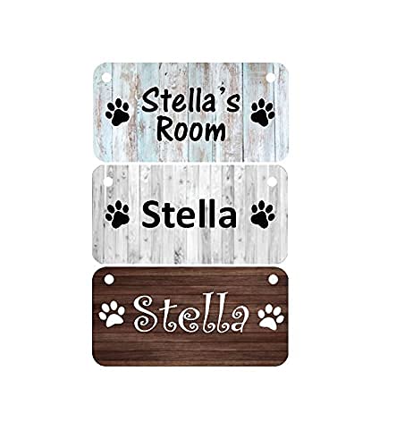 3'' X 6'' Aluminum Dog Crate Name Plate Sign - Personalized By Florida-Funshine
