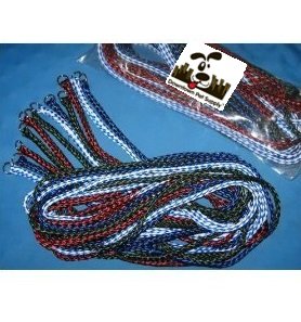 Downtown Pet Supply Braided Poly Slip Lead Dog Leash, 12 Pack, 5' Long - Universal Dog Slip Leash With Metal O Ring - Durable Do