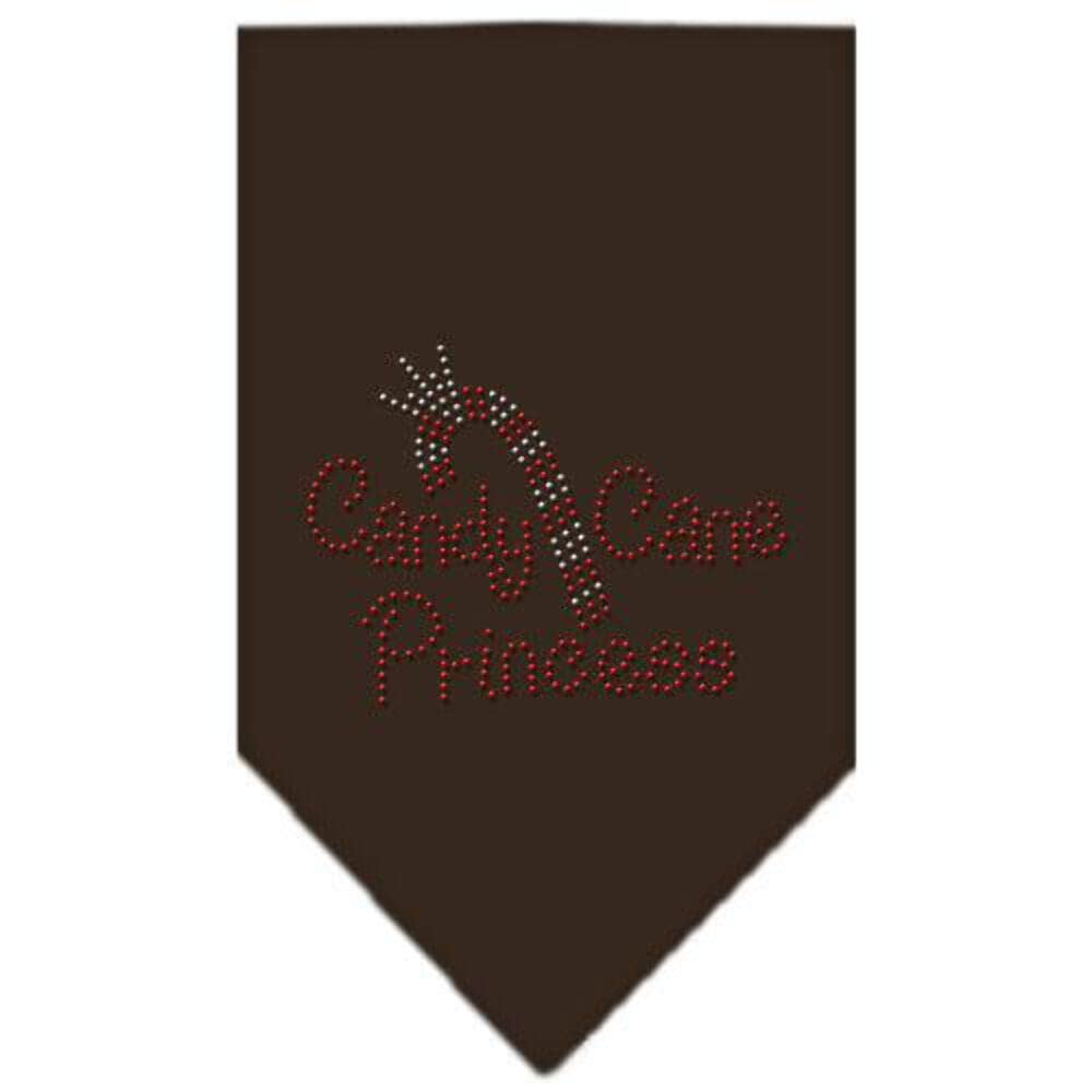 Christmas Pet and Dog Bandana Rhinestone, "Candy Cane Princess" Purple Small