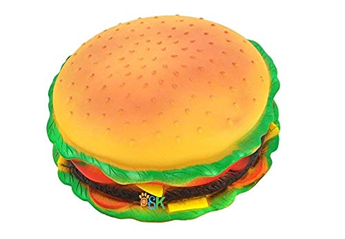 PSK PET MART Burger Shape Squeaky Toy for Pet (Pack of 1 Pcs) Colour May Very
