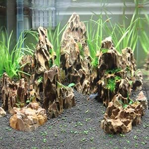 Pinvnby Dragon Stone Ohko Rock Natural Aquarium Rocks Aquascaping 4.5 Lbs Mixed Sizes Perfect Rocks For Reptile & Amphibian Tanks