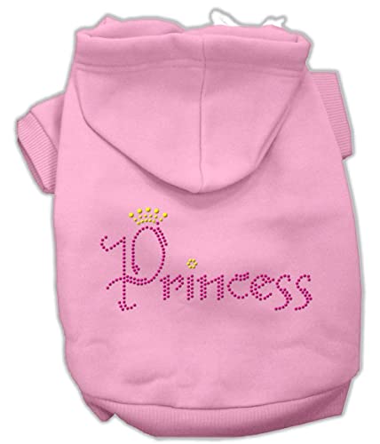 Mirage Pet Products Princess Rhinestone Hoodies, Size 12, Pink