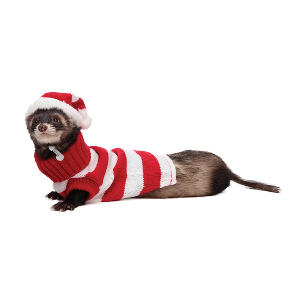 Marshall Hat and Sweater Set, Red and White
