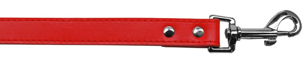 Mirage Pet Products Premium Plain Pet Leash, 1/2" x 6', Red