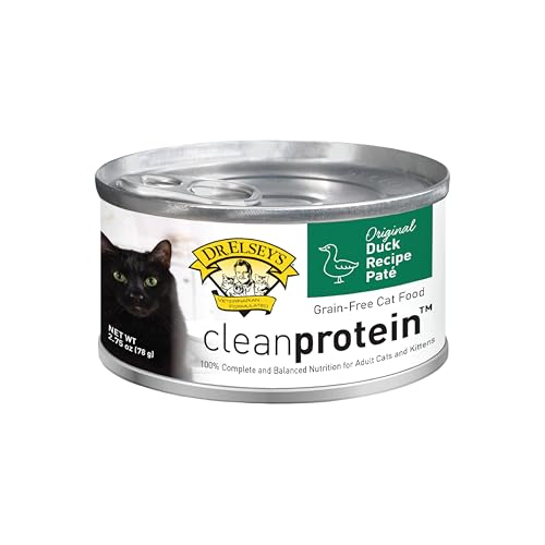 Dr. Elseys cleanprotein Original Duck Recipe Wet Cat Food, 2.75 oz Can (Pack of 24)